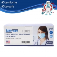 SW 3-Ply Medical Procedure Face Mask (Earloop), Blue