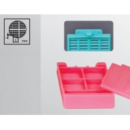 Tissue Processing / Embedding Cassettes, Stripe Holes, 4 Compartments