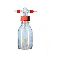 DURAN® Gas washing bottle, screw-cap system with Drechsel-head with filter disc adjustable immersion, 500 ml