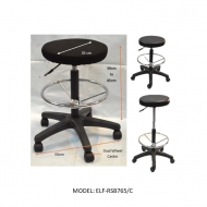 ROUND LAB STOOL (PU SEAT) - WITH CASTOR