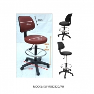 ROUND LAB STOOL WITH BACK REST AND FOOT REST