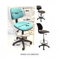 HIGH LAB CHAIR WITH BACKREST AND FOOT REST