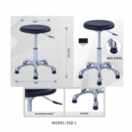 ESD CHAIR - ROUND WITH CASTOR