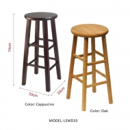 ROUND WOODEN STUDENT HIGH STOOL/LAB CHAIR