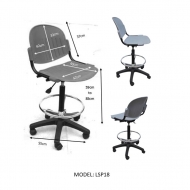 STUDENT STOOL - PP (PP BASE WITH CASTOR)