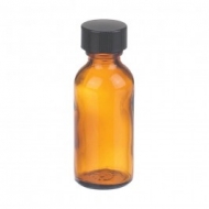 WHEATON® Boston Bottles - Amber Glass, Narrow Neck, Round