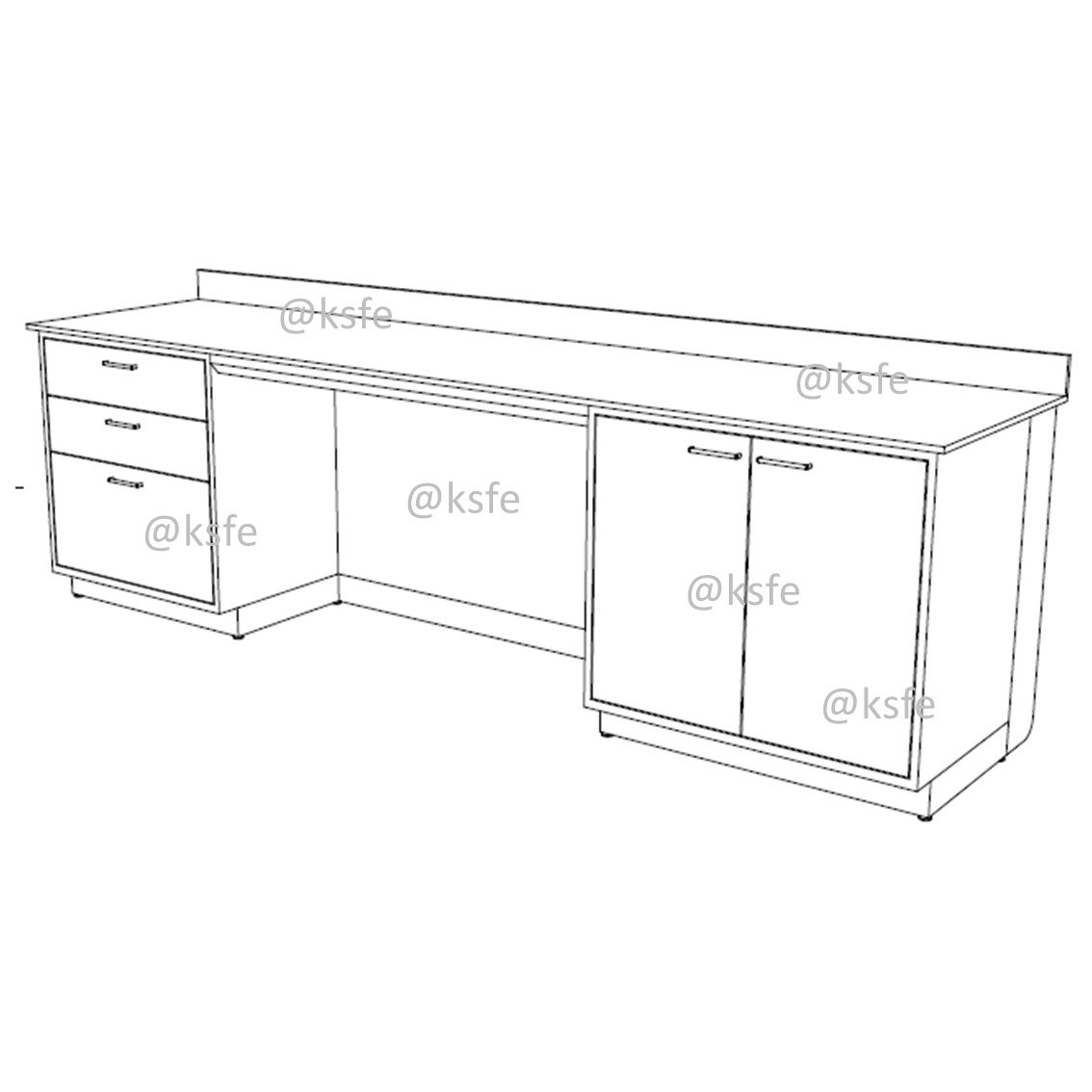 10ft Wall Bench