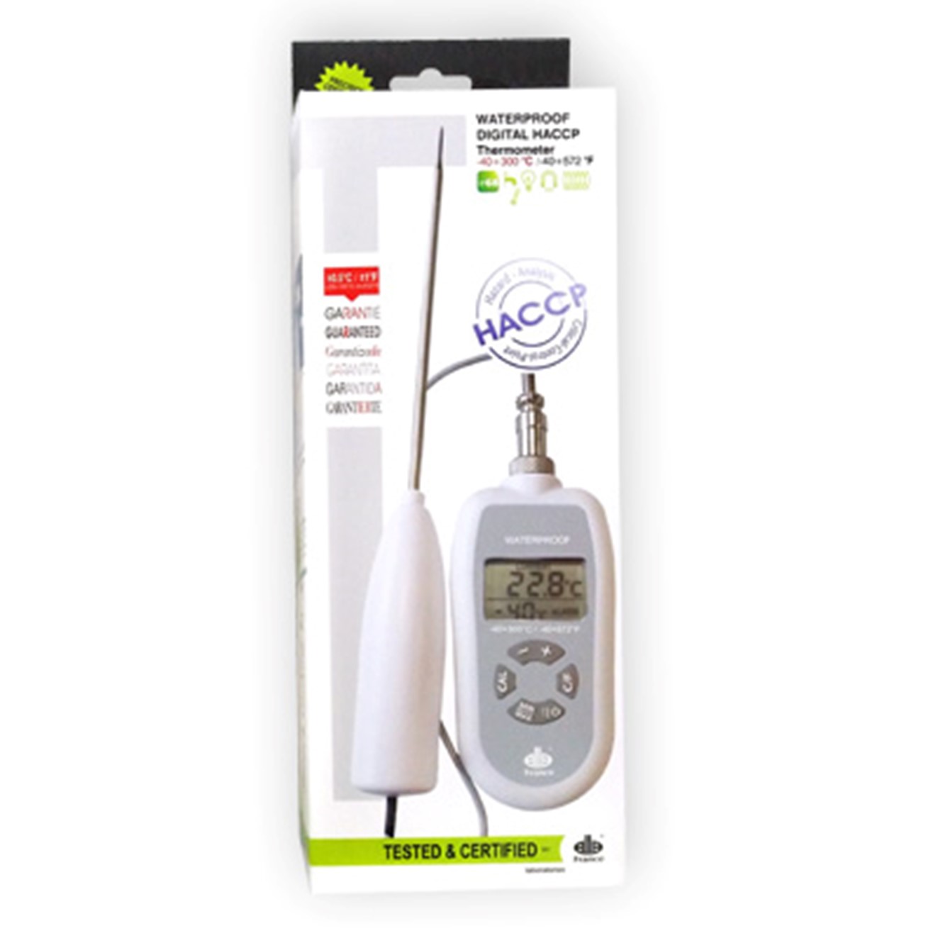 "HACCP" RECALIBRATABLE DIGITAL THERMOMETER (IP68)