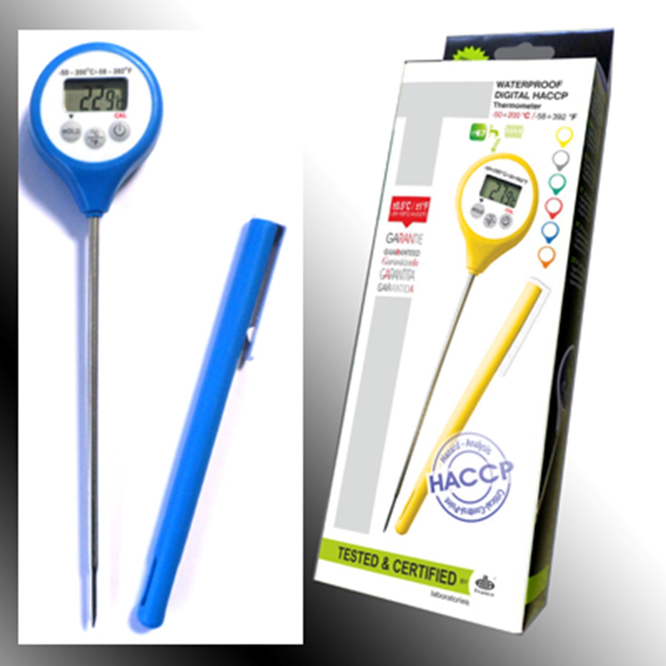 "HACCP" DIGITAL THERMOMETER (WATERPROOF & SELF-CALIBRATING)