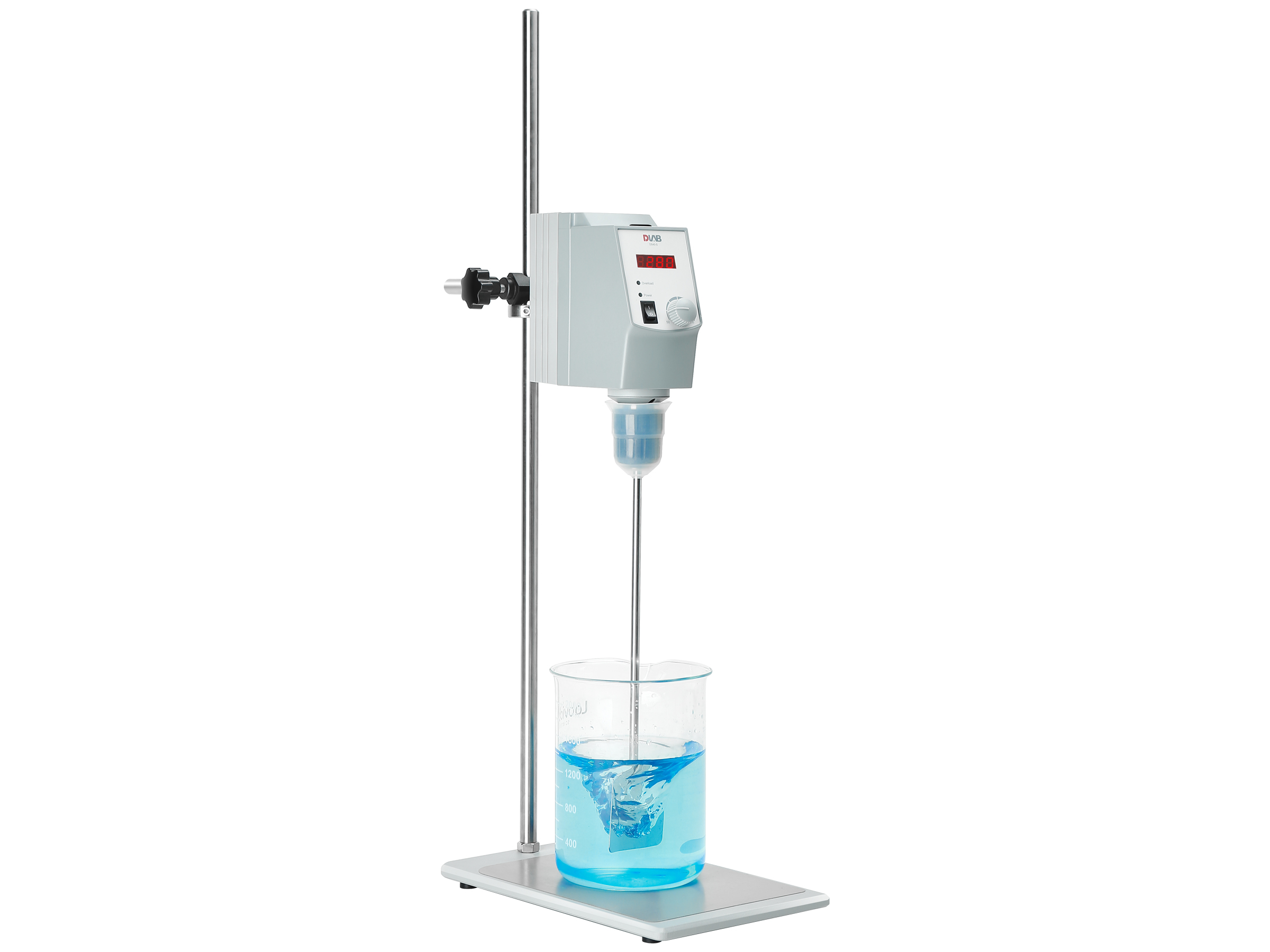 DLAB OS20-S/OS40-S LED Overhead Stirrer Complete with stand & shaft