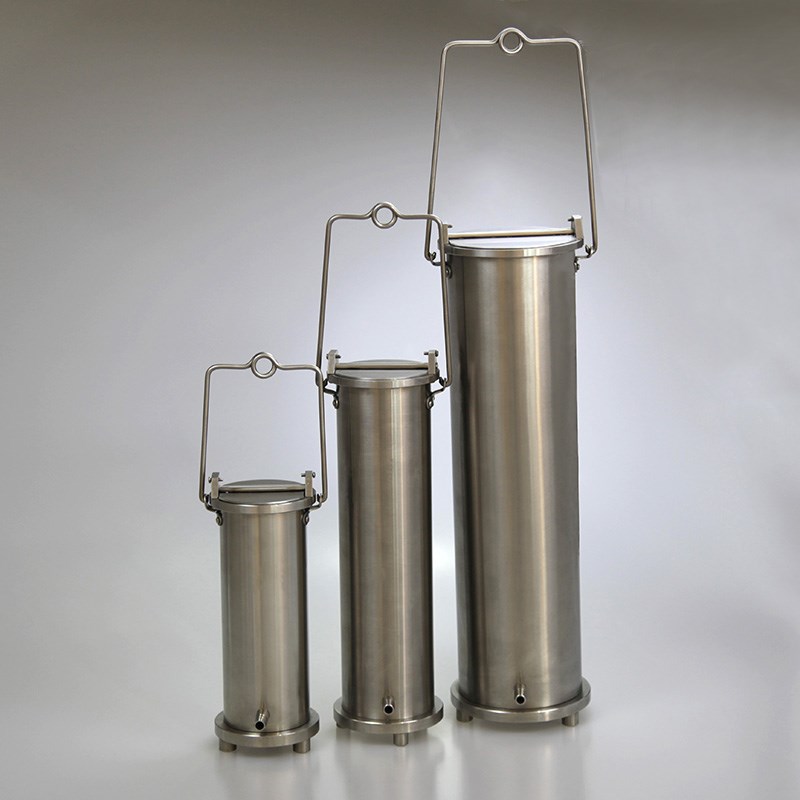 1L LIQUID SAMPLER WITH BOTTOM INLET, STAINLESS STEEL