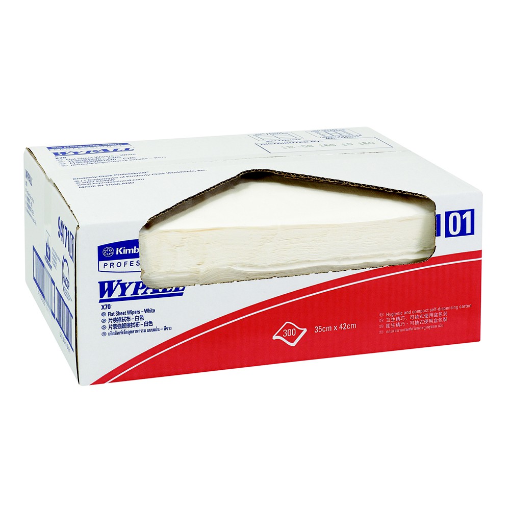 KIMBERLY CLARK WYPALL®  94171 X70 Flat Sheet Wipers 35cm x 42.1cm ( 300's per carton)