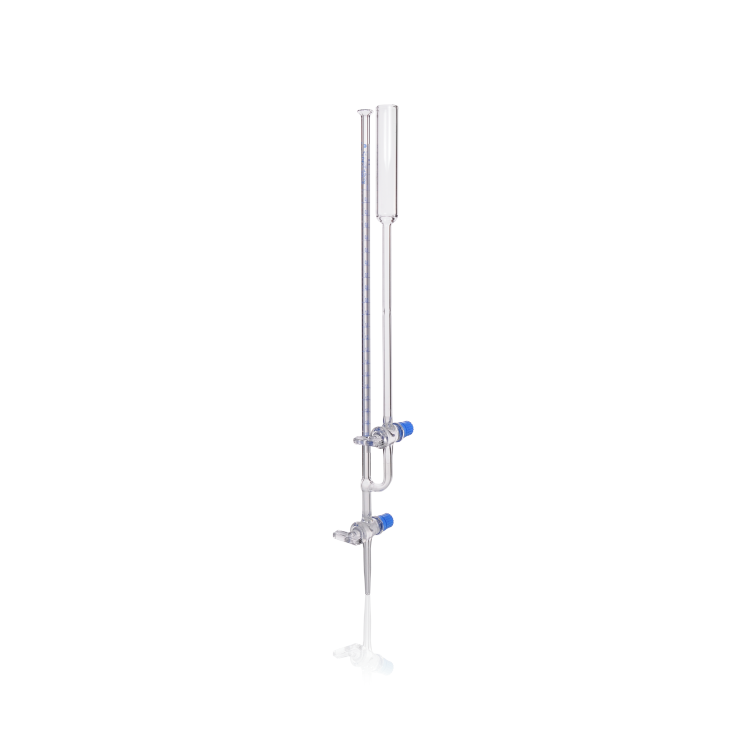 DURAN® Microburette, with Schellbach stripe and glass key, Class AS, with straight standard ground stopcock