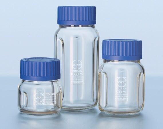 DURAN® GLS 80® Laboratory Bottle, baffled, wide mouth, clear
