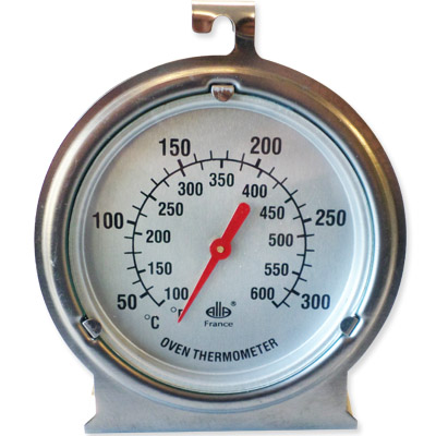 Jumbo stainless steel dial thermometer for Oven +50+300°C/+100+600°F dial Ø 83mm