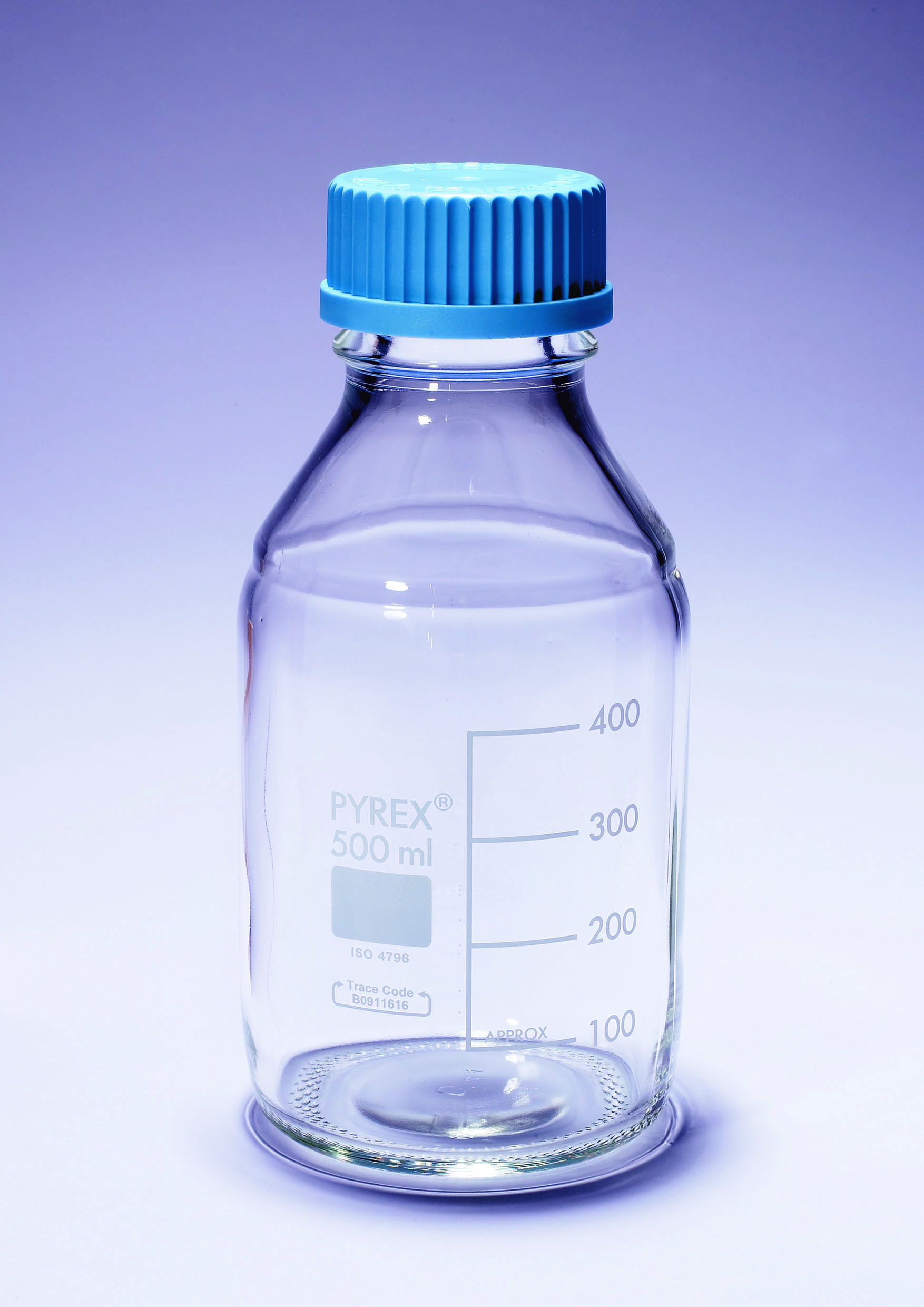 PYREX® Laboratory Bottles, Round, Clear, Pyrex
