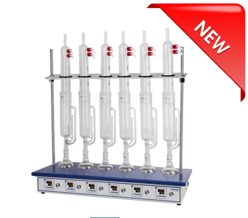 Wiggens Soxhlet Extraction System, 6-place, 300ml with Stand, SES635