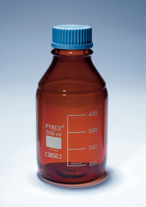 PYREX® Laboratory Bottles, media-lab, amber glass