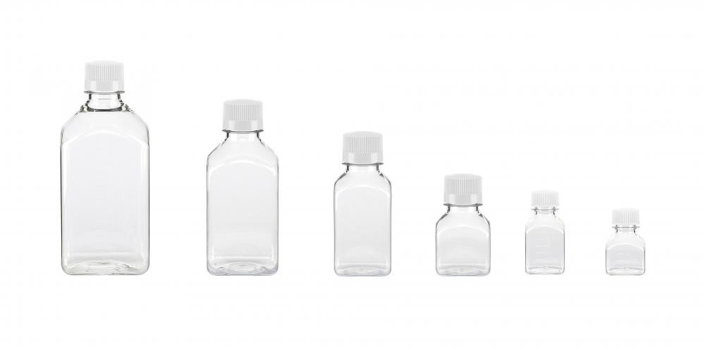 NEST PET Square Shape Storage Bottles, Sterile