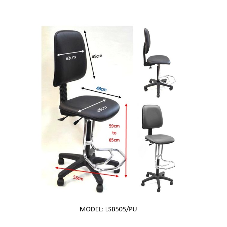 HIGH LAB CHAIR - V-SHAPED LEGREST (HIGH BACKREST)