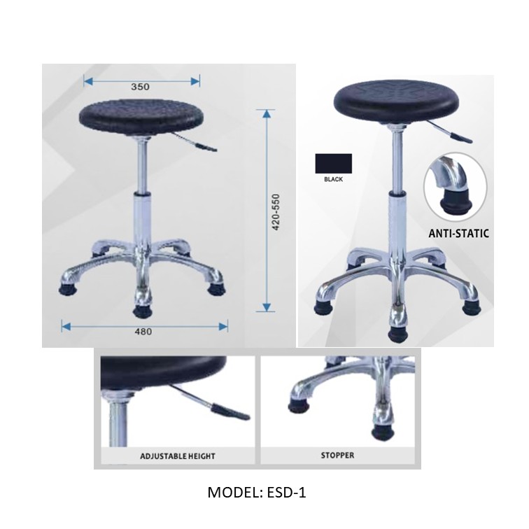 ESD CHAIR - ROUND WITH CASTOR