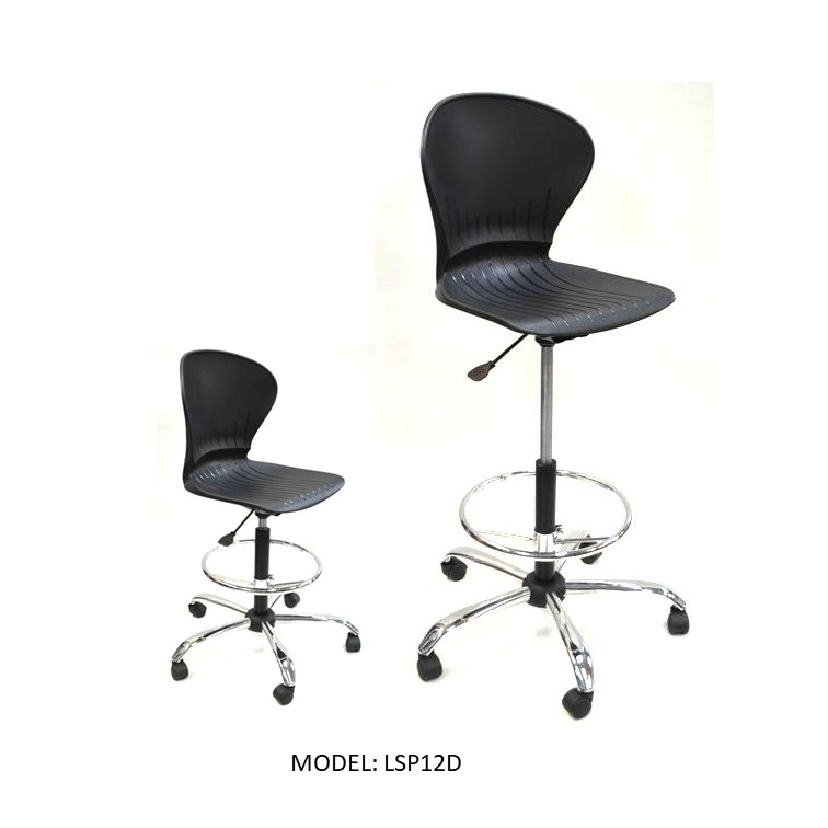 STUDENT STOOL - PP (HIGH CHAIR) METAL BASE