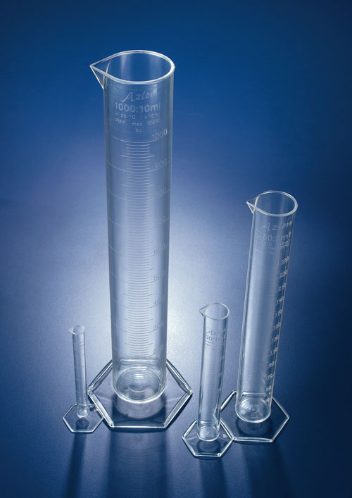 AZLON Measuring Cylinders, Class B, PMP (TPX)