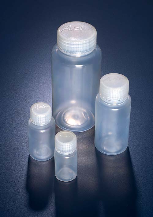 AZLON® Bottles, Round, Wide Neck, Polypropylene (Autoclavable)