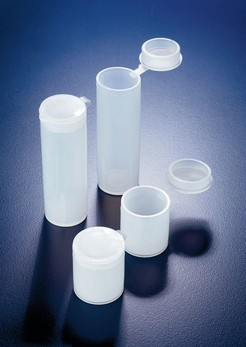 AZLON® Specimen container, LDPE, Hinged Cap