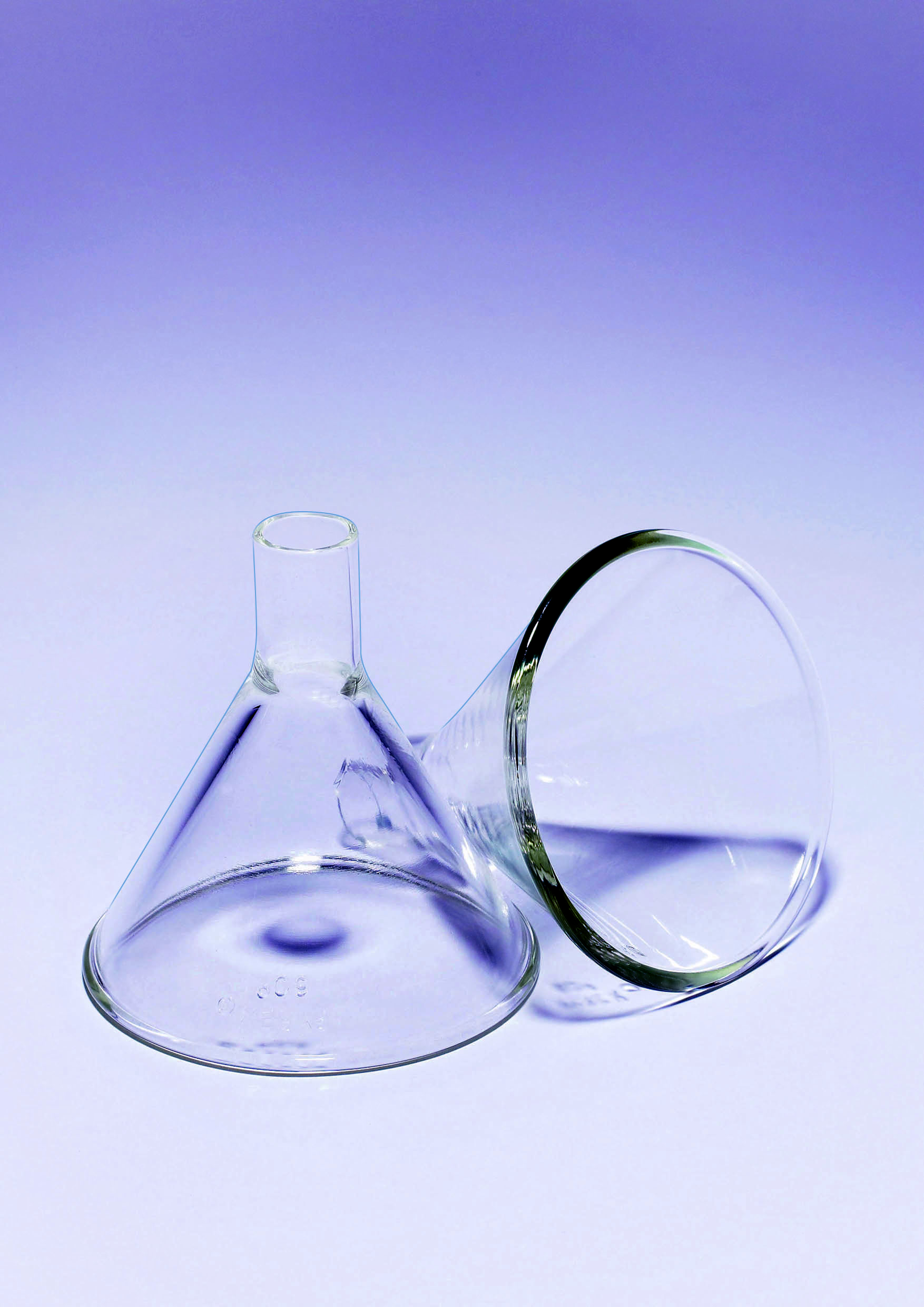 PYREX® Powder Funnels, Plain Stem, Borosilicate Glass