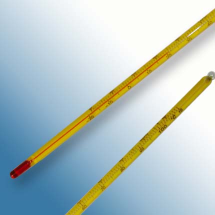 Thermometers, Red Liquid Filled, Partial Immersion, Promolab