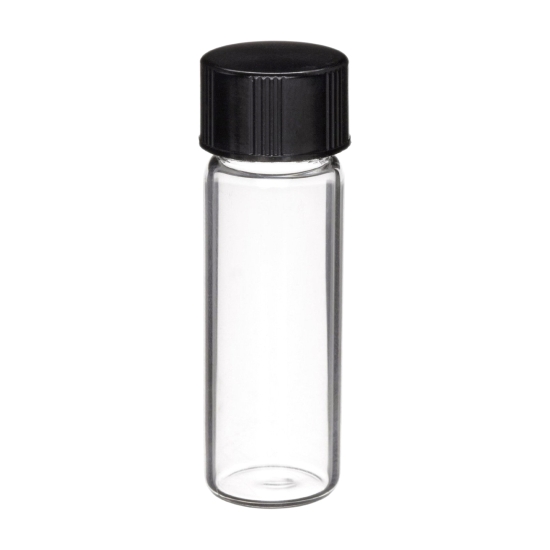 WHEATON® Sample Vials with Black Phenolic Cap/14B Rubber Liner in Lab File, Clear