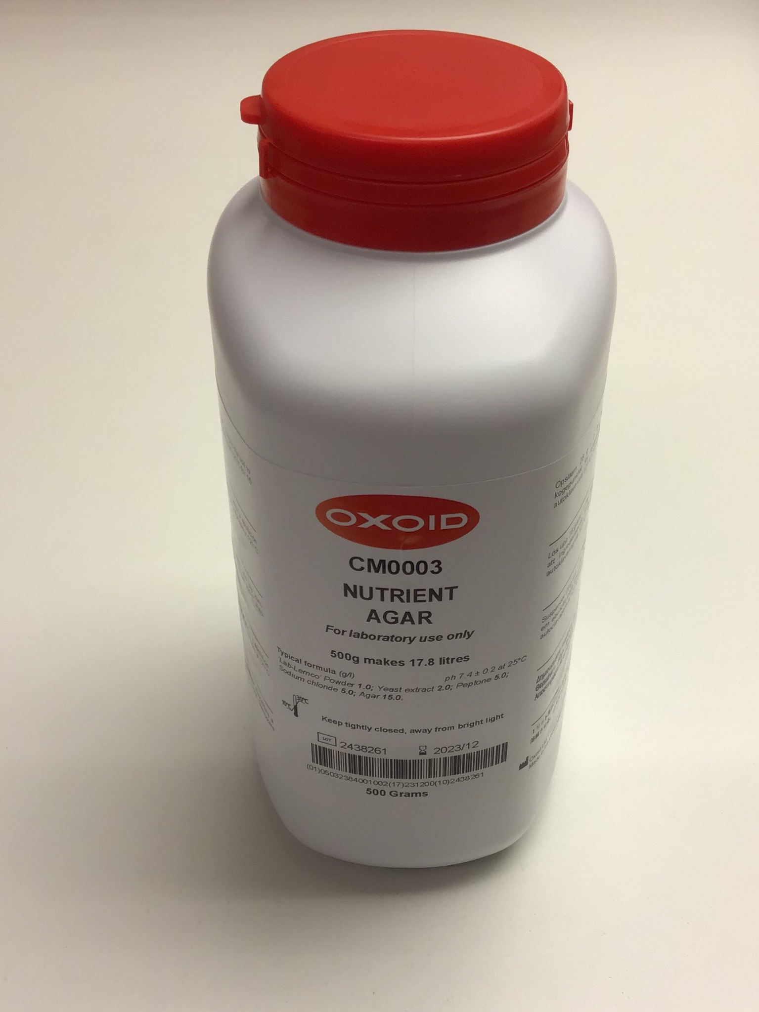 Nutrient Agar, 500g, Oxoid