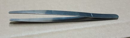 Forcep, Stainless Steel, Straight, Blunt ends