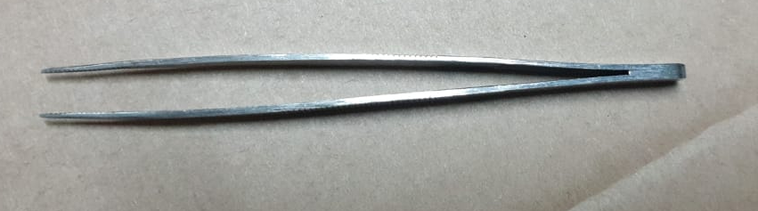 Forcep, Stainless Steel, Straight, Sharp ends