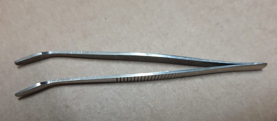 Forcep, Stainless Steel, Flat End, For Cover Slip