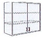 Double Swing Framed Glass Door